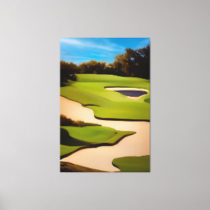 Pintura del campo de golf Pintura de Golf Arte