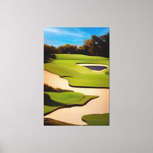 Pintura del campo de golf Pintura de Golf Arte (Anverso)