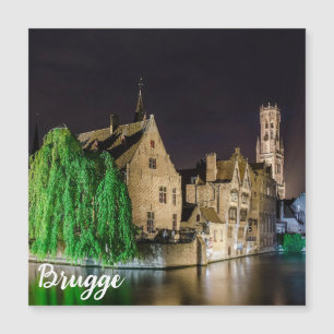 Pintura del casco antiguo de Brujas y de la torre 
