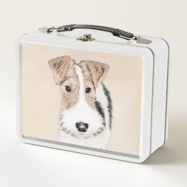 Pintura del fox terrier del alambre - arte (Anverso)