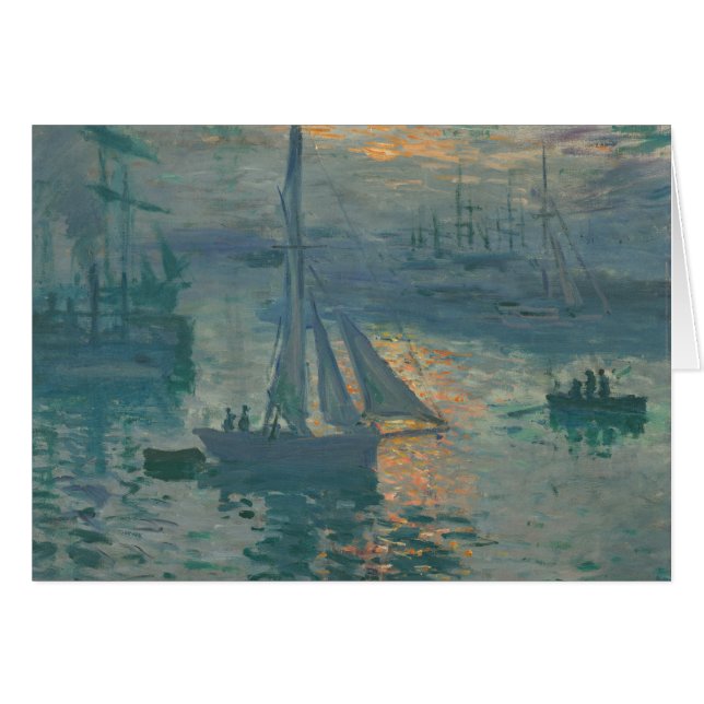 Pintura del Impresionismo Marítimo Monet Sunrise (Anverso (Horizontal))