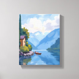 Pintura del lago de Como, Italia Arte