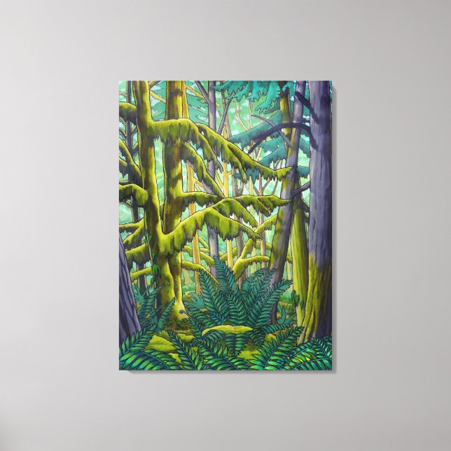 Pintura Del Paisaje Canadiense Bosque Impresión De (Anverso)