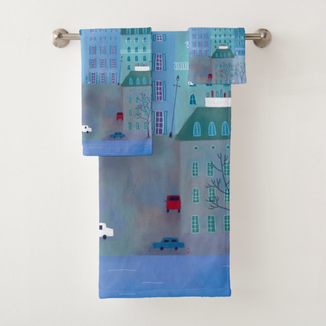 Pintura del paisaje urbano de París en azul (In situ)