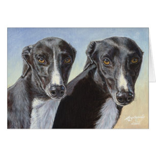 Pintura del perro de Whippet del galgo de las