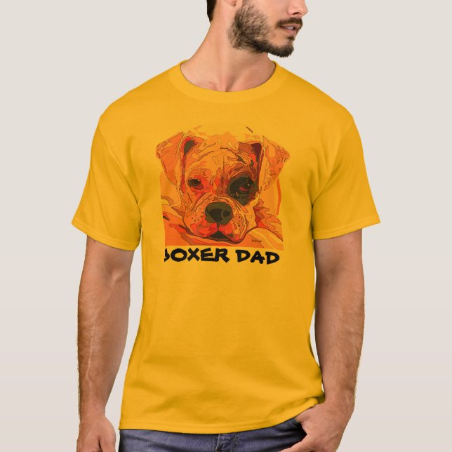 Pintura del perro del boxeador en camiseta para (Anverso)