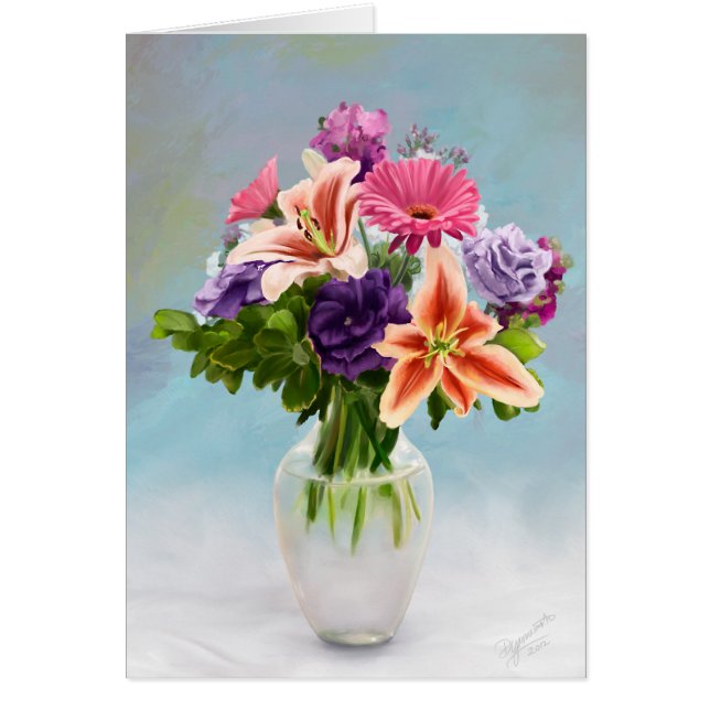 Pintura del ramo floral (Frente)