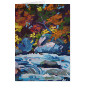 Pintura del río del otoño