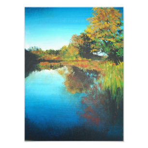 Pintura del río Michigan Impresión fotográfica