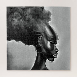 Pintura del rompecabezas de la mujer africana de b