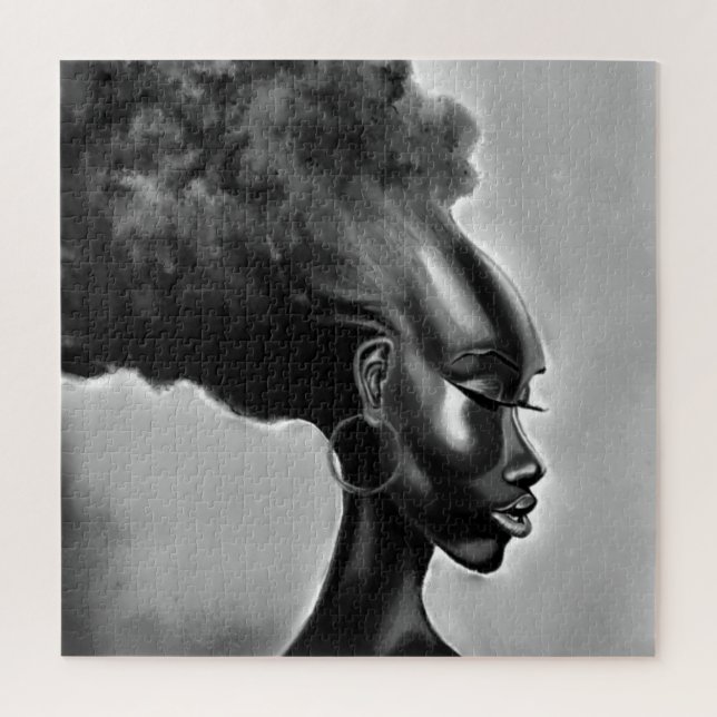 Pintura del rompecabezas de la mujer africana de b (Vertical)