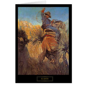 Pintura del Salvaje Oeste de NC Wyeth "Caballo Sal