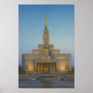 Pintura del Templo de Draper Utah™ Arte de Pared L