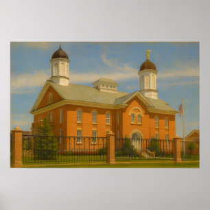Pintura del Templo de Vernal Utah™ Arte de Pared L