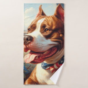 Pintura del Viejo Toro Terrier Americano