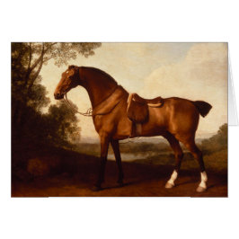 Pintura del vintage del cazador de la bahía de