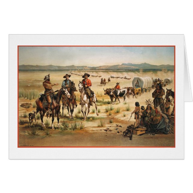 Pintura del vintage del tren de carromatos (Anverso (Horizontal))