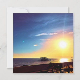 Pintura digital: atardecer sobre el muelle occiden