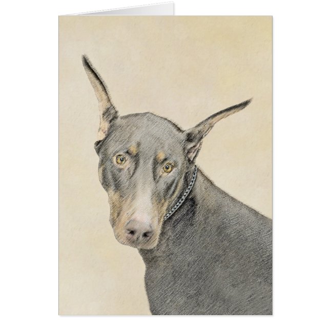 Pintura Doberman Pinscher - Original Dog Art (Frente)