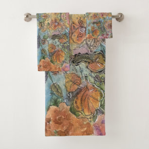 Pintura en Acuarela de Jardín de Flores Chic Vinta