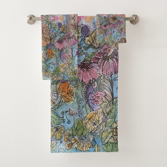 Pintura en Acuarela de Jardín de Flores Chic y Ele (In situ)