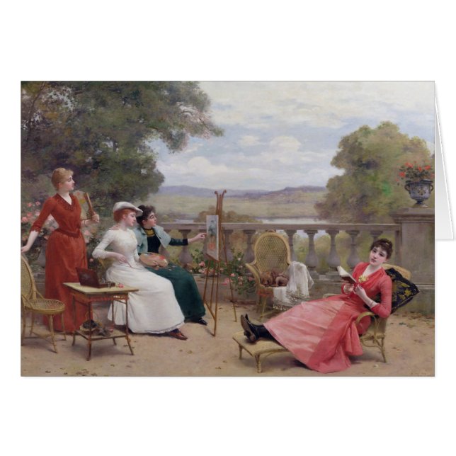 Pintura en la terraza (Anverso (Horizontal))