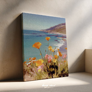 Pintura en lienzo de amapolas, la flor del estado