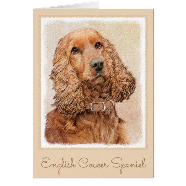 Pintura española de Cocker - Arte original del per (Frente)