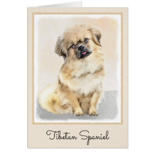 Pintura española tibetana - Arte de perro original