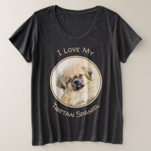 Pintura española tibetana - Arte de perro original