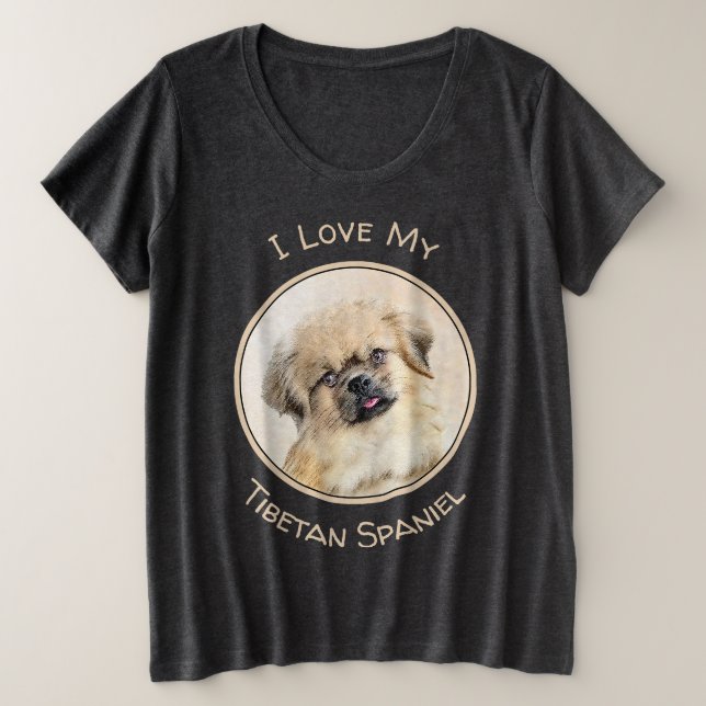 Pintura española tibetana - Arte de perro original (Anverso del diseño)