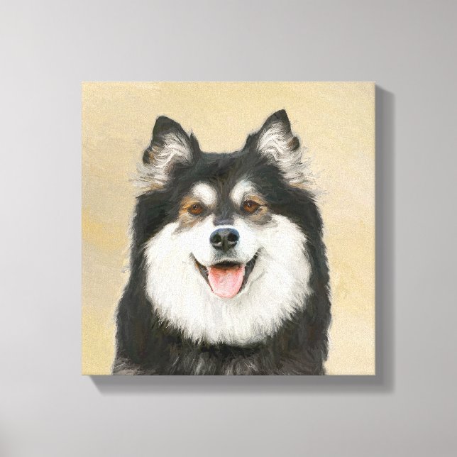 Pintura finlandesa de Lapphund - Arte de Perro ori (Anverso)