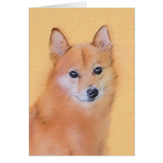 Pintura finlandesa de Spitz - Arte de perro origin (Frente)