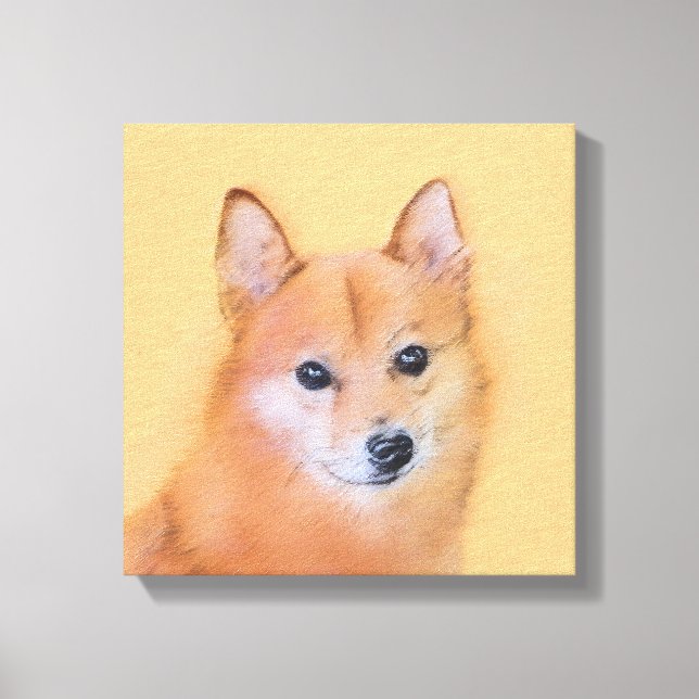Pintura finlandesa de Spitz - Arte de perro origin (Anverso)