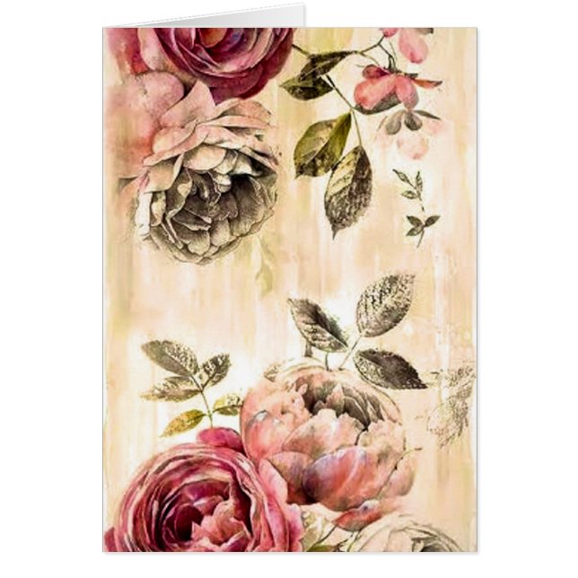 Pintura floral del Victorian hermoso (Frente)