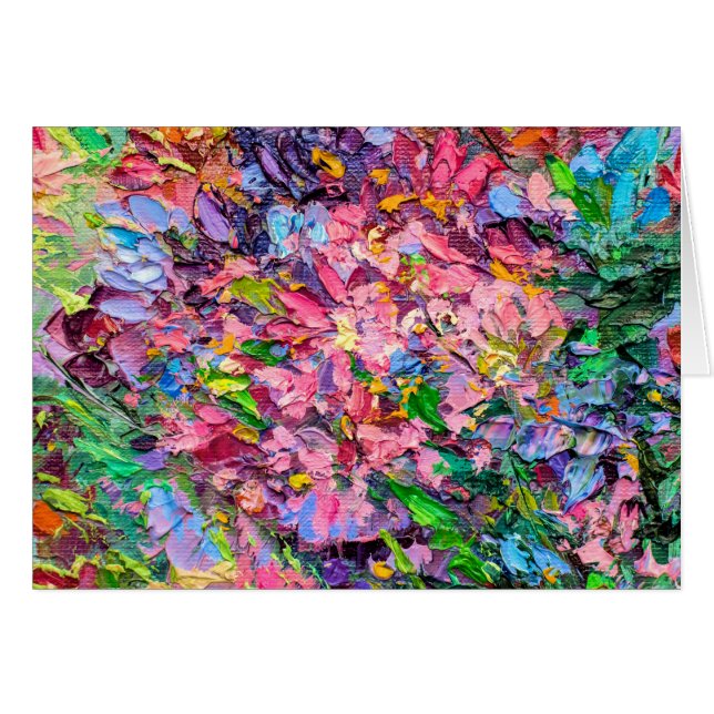 Pintura floral Notecard (Anverso (Horizontal))