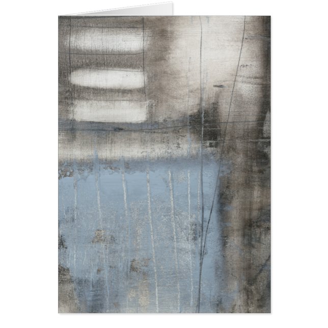 Pintura gris y azul abstracta (Frente)