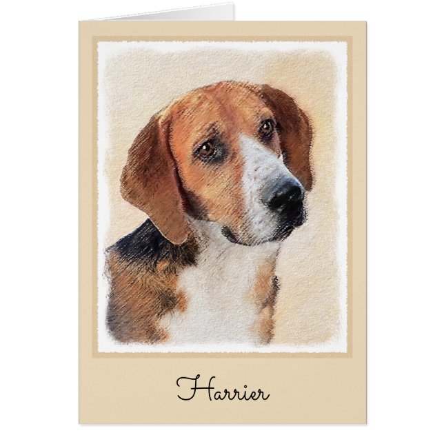 Pintura Harrier - Arte Perro Original Cuto (Frente)