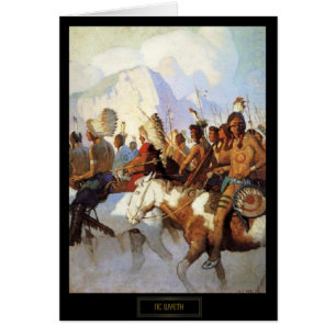 Pintura histórica de NC Wyeth La fiesta de guerra