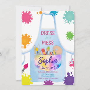 Pintura Invitación de cumpleaños Pintura Arte Invi