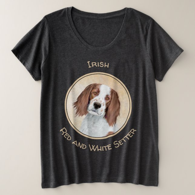 Pintura irlandesa de estilo rojo y blanco - Arte o (Anverso del diseño)