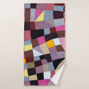 Pintura irregular de la rejilla, con violetas y as
