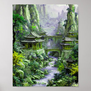 Pintura japonesa Arte mural asiático tradicional
