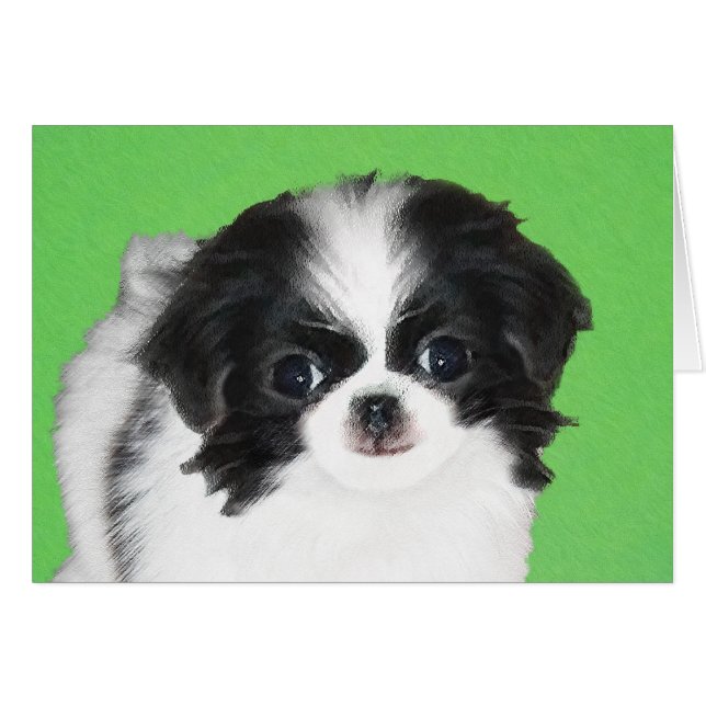 Pintura japonesa de cachorro con chin - Arte origi (Anverso (Horizontal))