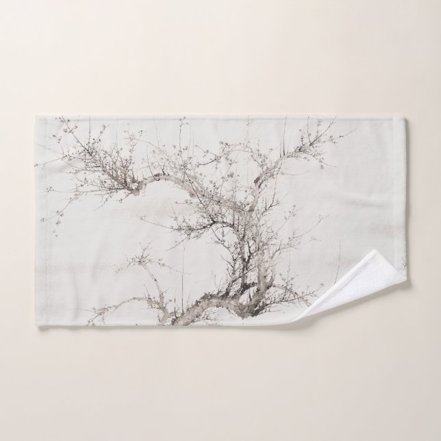 Pintura japonesa de invierno de Yamamoto Baiitsu (Toalla de mano)