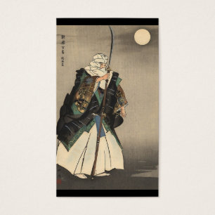 Pintura japonesa del guerrero. Circa 1922