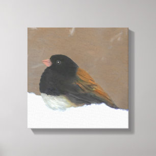 Pintura Junco de Ojos Oscuros - Arte de pájaro ori