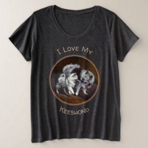 Pintura Keeshond Playtime - Arte Perro Original.