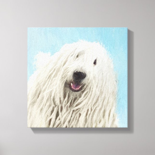 Pintura Komondor - Arte Perro Original Cuto (Anverso)