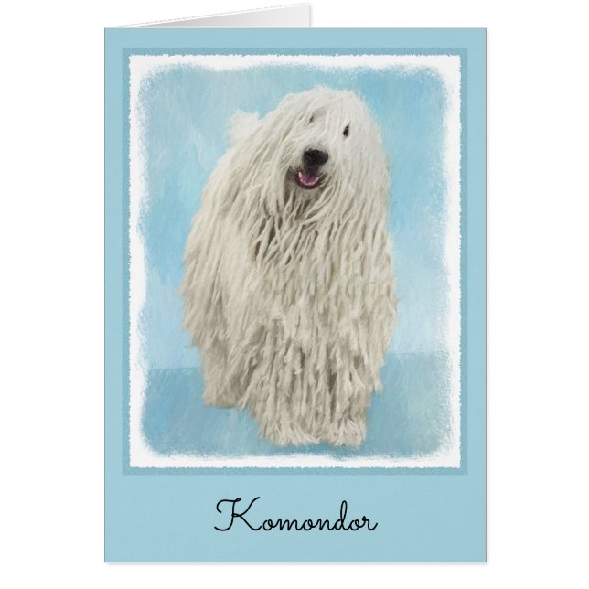 Pintura Komondor - Arte Perro Original Cuto (Frente)